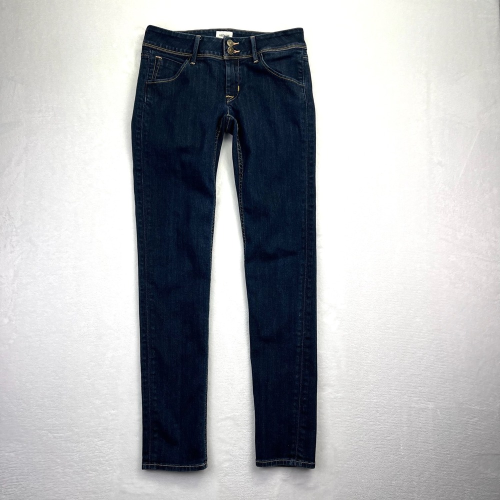 Hudson Collin Skinny Jeans Womens 27 Dark Wash Flap Pocket Low Rise Denim